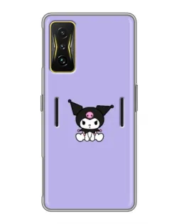 Чехол для Xiaomi POCO F4 GT с картинкой «Kuromi — фиолетовый минимализм»