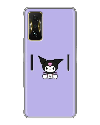 Чехол для Xiaomi POCO F4 GT с картинкой «Kuromi — фиолетовый минимализм»