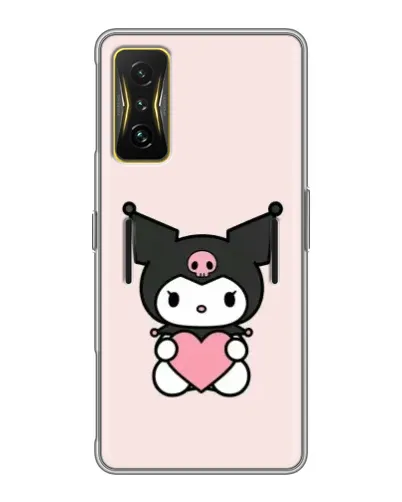 Чехол для Xiaomi POCO F4 GT с картинкой «Kuromi и сердце»