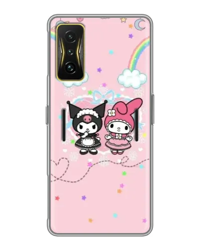 Чехол для Xiaomi POCO F4 GT с картинкой «My Melody и Kuromi»