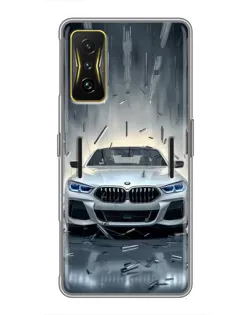 Чохол для Xiaomi POCO F4 GT з картинкою «BMW у світлі фар»