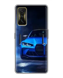 Чохол для Xiaomi POCO F4 GT з картинкою «Блакитна BMW M4»