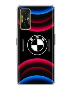 Чохол для Xiaomi POCO F4 GT з картинкою «Логотип BMW та неонові дуги»