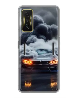 Чохол для Xiaomi POCO F4 GT з картинкою «BMW у диму»