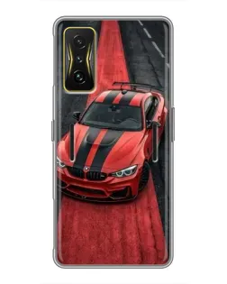 Чохол для Xiaomi POCO F4 GT з картинкою «BMW на червоній доріжці»