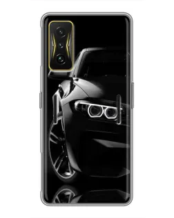 Чохол для Xiaomi POCO F4 GT з картинкою «Чорна BMW — профіль»