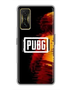 Чехол для Xiaomi POCO F4 GT с картинкой «Яркий логотип PUBG»