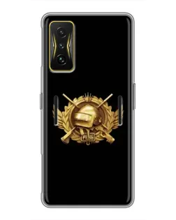 Чохол для Xiaomi POCO F4 GT з картинкою «PUBG — помаранчевий градієнт»