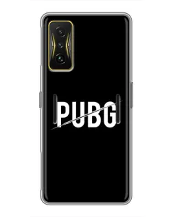 Чохол для Xiaomi POCO F4 GT з картинкою «PUBG — білий логотип»