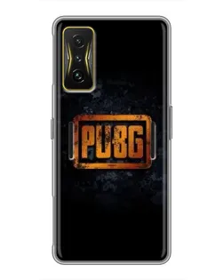 Чохол для Xiaomi POCO F4 GT з картинкою «PUBG — золотий логотип»
