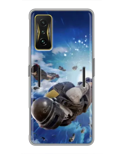 Чохол для Xiaomi POCO F4 GT з картинкою «Десант PUBG — стрибок»