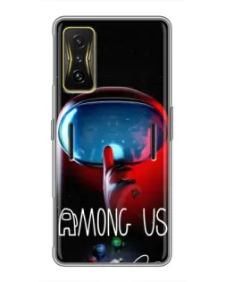 Чохол для Xiaomi POCO F4 GT з картинкою «Червоний імпостер — макро»