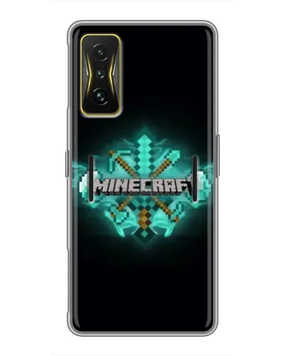 Чохол для Xiaomi POCO F4 GT з картинкою «Minecraft Diamond лого»