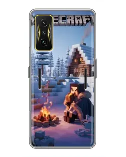 Чохол для Xiaomi POCO F4 GT з картинкою «Зимовий Minecraft»