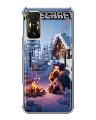 Чохол для Xiaomi POCO F4 GT з картинкою «Зимовий Minecraft»