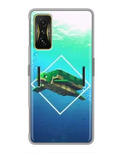 Чохол для Xiaomi POCO F4 GT з картинкою «Черепаха Minecraft»