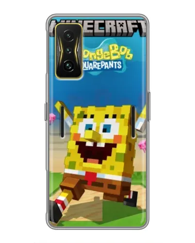Чохол для Xiaomi POCO F4 GT з картинкою «Губка Боб Minecraft» Чохол для Xiaomi POCO F4 GT з картинкою «Губка Боб Minecraft»