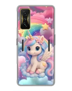 Чехол для Xiaomi POCO F4 GT с картинкой «Маленький единорог»