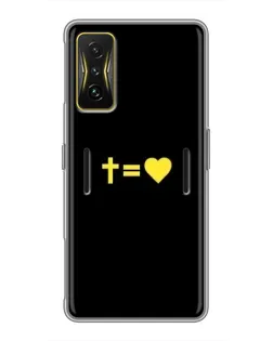 Чохол для Xiaomi POCO F4 GT з картинкою «Серце та Хрест»