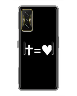 Чохол для Xiaomi POCO F4 GT з картинкою «Хрест та Серце»