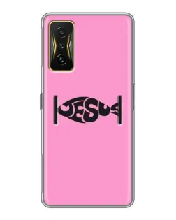 Чохол для Xiaomi POCO F4 GT з картинкою «Рожевий символ Jesus»