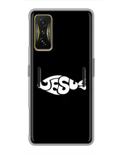 Чехол для Xiaomi POCO F4 GT с картинкой «Рыба Jesus»