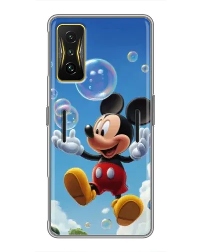 Чохол для Xiaomi POCO F4 GT з картинкою «Mickey та мильні бульбашки»