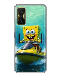 Чохол для Xiaomi POCO F4 GT з картинкою «Спанч Боб на гідроциклі»