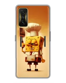 Чохол для Xiaomi POCO F4 GT з картинкою «Губка Боб кухар»