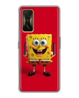 Чохол для Xiaomi POCO F4 GT з картинкою «Спанч Боб на червоному»