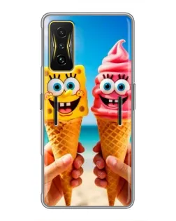 Чохол для Xiaomi POCO F4 GT з картинкою «Спанч Боб морозиво»