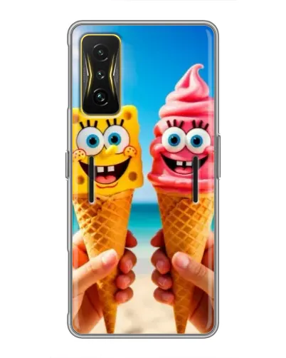 Чохол для Xiaomi POCO F4 GT з картинкою «Спанч Боб морозиво»