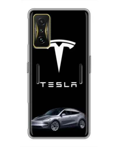 Чехол для Xiaomi POCO F4 GT с картинкой «Tesla Model Y»