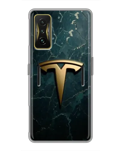 Чехол для Xiaomi POCO F4 GT с картинкой «Мраморная Tesla Gold»