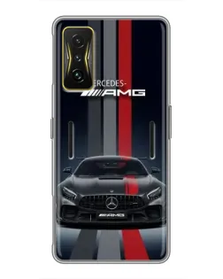 Чохол для Xiaomi POCO F4 GT з картинкою «Mercedes — білий карбон»