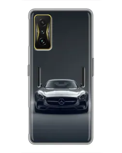 Чехол для Xiaomi POCO F4 GT с картинкой «Mercedes на черном»