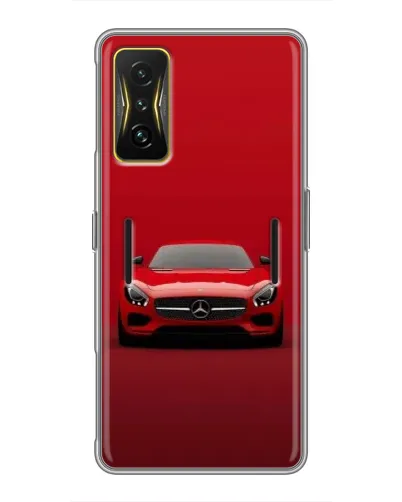 Чехол для Xiaomi POCO F4 GT с картинкой «Красный Mercedes AMG»