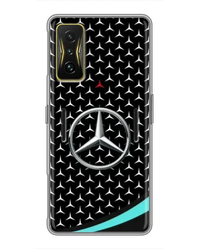 Чохол для Xiaomi POCO F4 GT з картинкою «Mercedes — бірюзовий акцент»