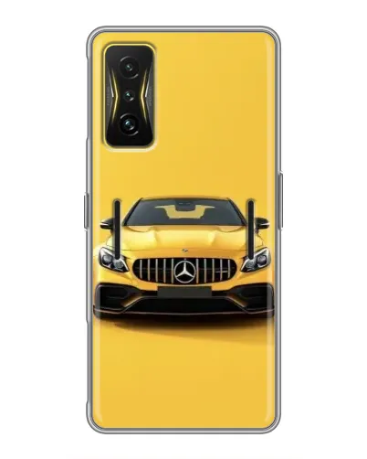 Чохол для Xiaomi POCO F4 GT з картинкою «Жовтий Mercedes GT»