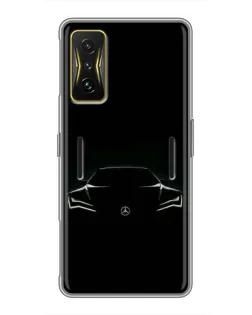 Чохол для Xiaomi POCO F4 GT з картинкою «Mercedes — силует авто»