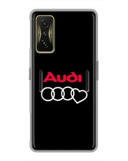 Чохол для Xiaomi POCO F4 GT з картинкою «Логотип Audi Heart»