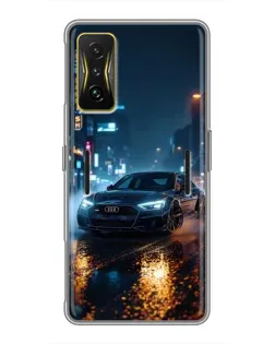 Чохол для Xiaomi POCO F4 GT з картинкою «Нічне місто та Audi»