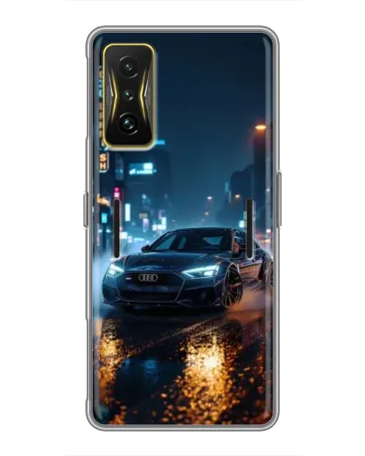 Чохол для Xiaomi POCO F4 GT з картинкою «Нічне місто та Audi»