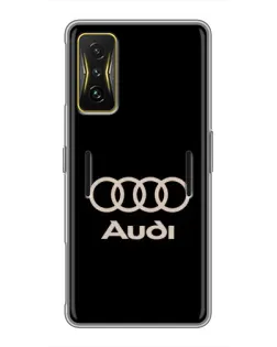 Чохол для Xiaomi POCO F4 GT з картинкою «Audi — золотий логотип»