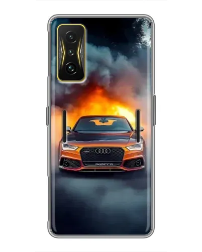 Чохол для Xiaomi POCO F4 GT з картинкою «Audi у вогняному диму»