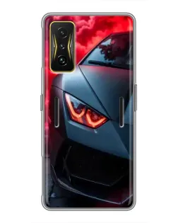 Чохол для Xiaomi POCO F4 GT з картинкою «Lamborghini червоне сяйво»