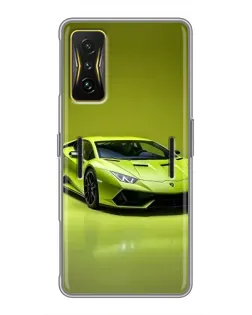 Чохол для Xiaomi POCO F4 GT з картинкою «Салатовий Lamborghini Huracan»