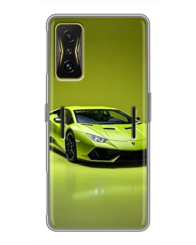 Чохол для Xiaomi POCO F4 GT з картинкою «Салатовий Lamborghini Huracan»