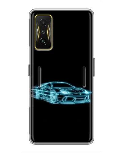 Чохол для Xiaomi POCO F4 GT з картинкою «Неоновий контур Lamborghini»