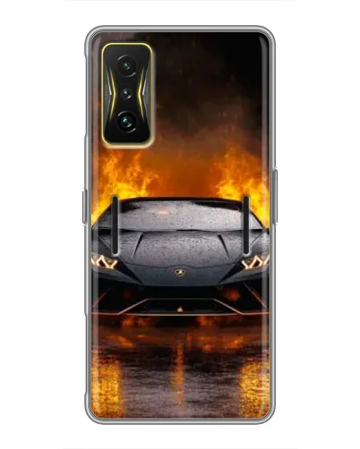 Чохол для Xiaomi POCO F4 GT з картинкою «Lamborghini у вогні»